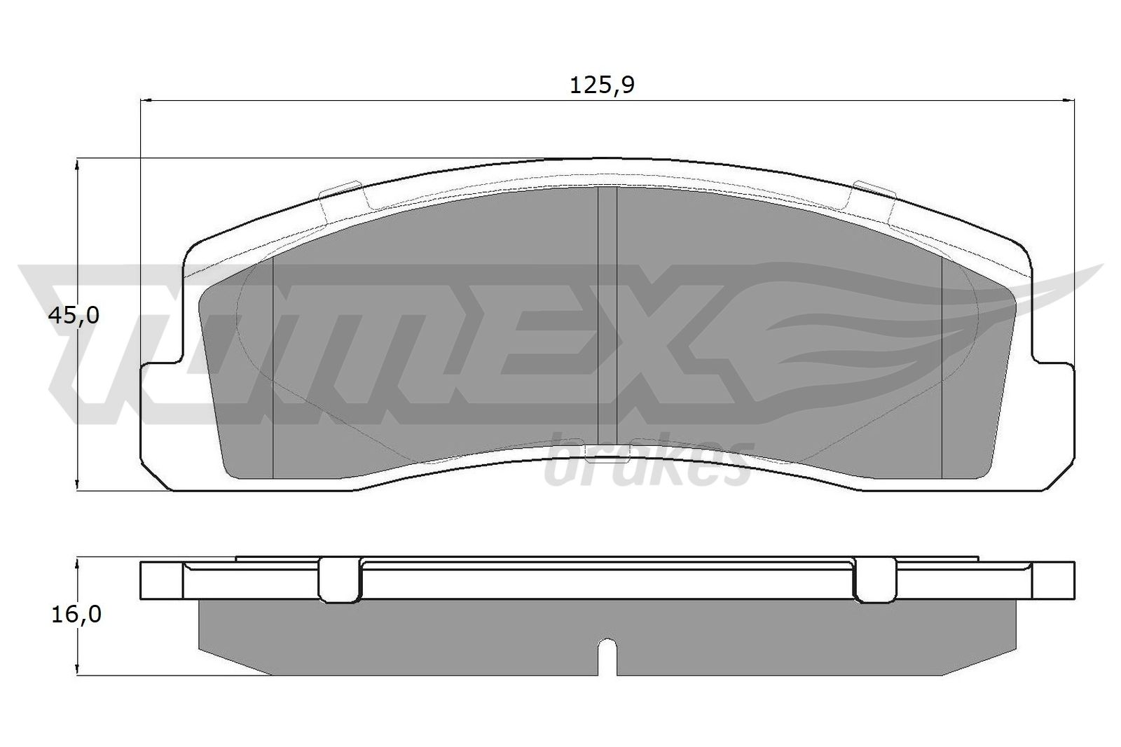 Sada brzdových platničiek kotúčovej brzdy TOMEX Brakes